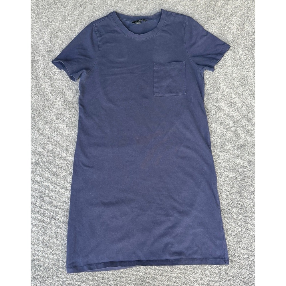 Banana Republic Navy Blue Short Sleeve Pocket T-Shirt Dress Small Tall ST 3680